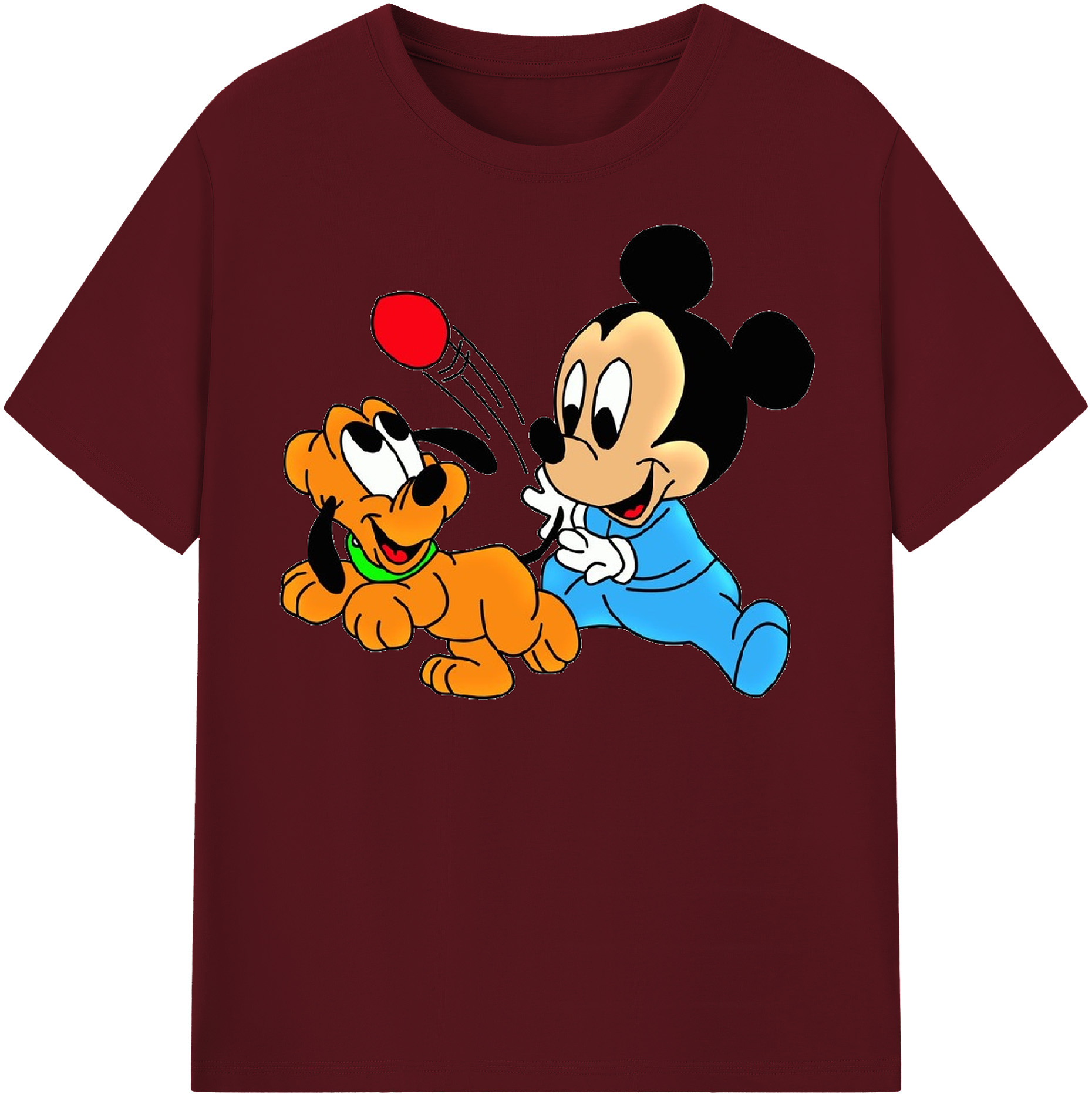 （画像用） ミッキーマウス Mickey Mouse 綿100％半袖Tシャツ（フロントプリント）
